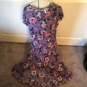 Floral, high to low dress